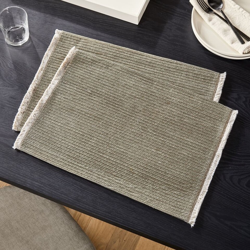 Fringed CottonJute Placemat West Elm Australia